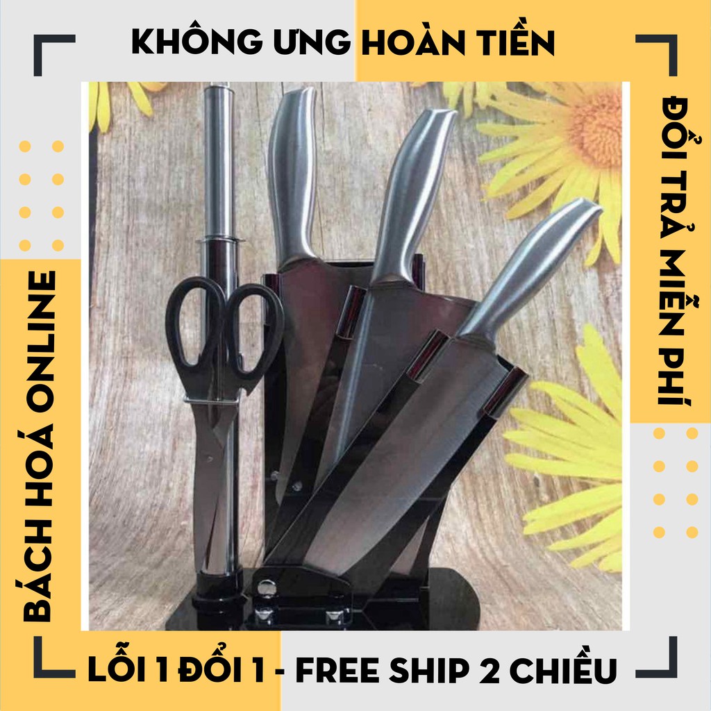 [Hàng Loại 1] BỘ DAO NHẬT INOX 6 MÓN CAO CẤP KÈM KHAY ĐỰNG