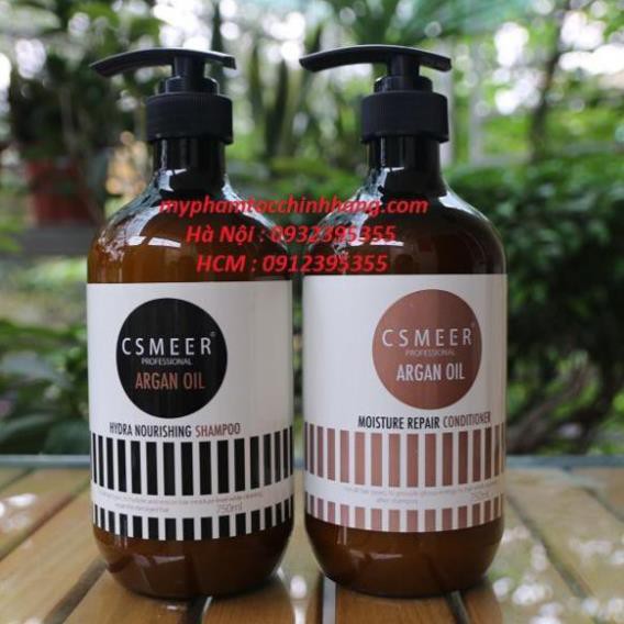 (CHÍNH HÃNG CÔNG TY 100%) CẶP DẦU GỘI VÀ XẢ CSMEER ARGAN OIL 500ml