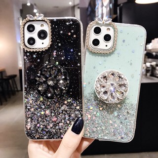 Ốp điện thoại TPU mềm hình ngôi sao đính sequin + giá đỡ Samsung Galaxy Note 8 9 10 Plus 20 Ultra Note10 Lite S20 Ultra S10 Plus