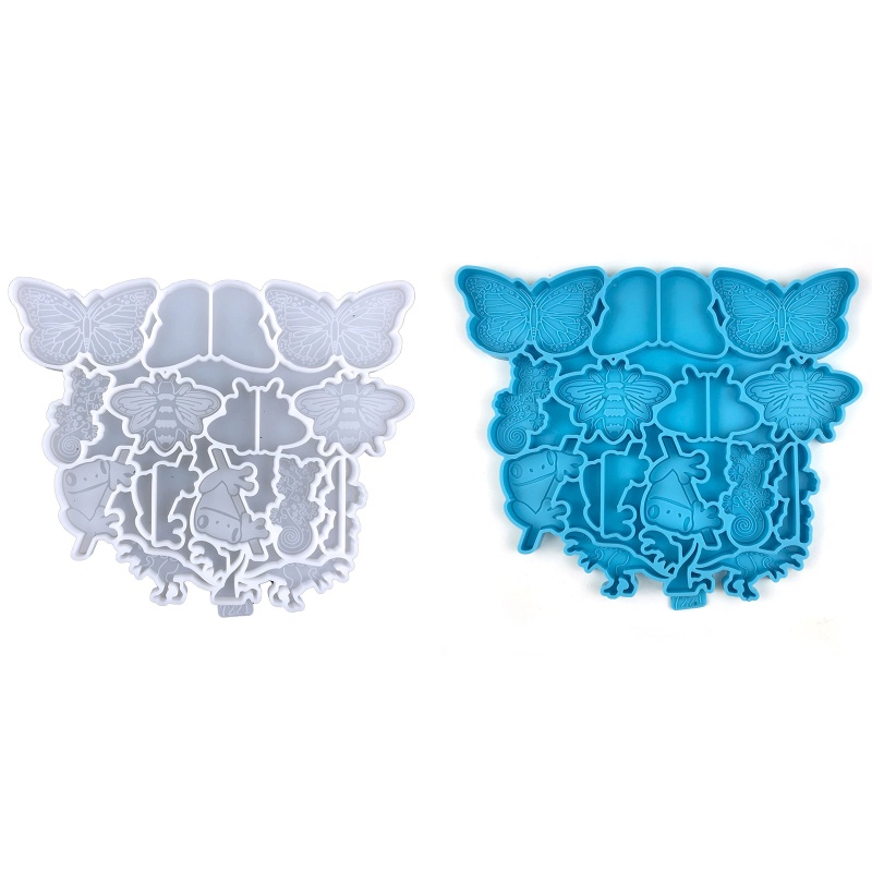 Khuôn Silicone Làm Ống Hút Hình Bươm Bướm Dùng Làm Đồ Trang Sức Epoxy Resin Pha Lê