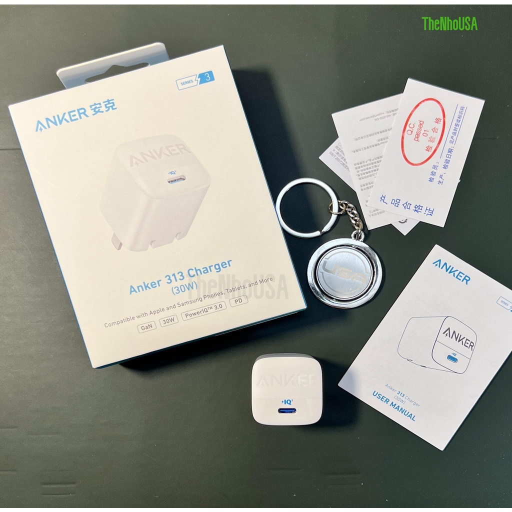 Củ sạc nhanh Anker Charger GaN 313 - 30W - A2639 - PD/PPS/QC