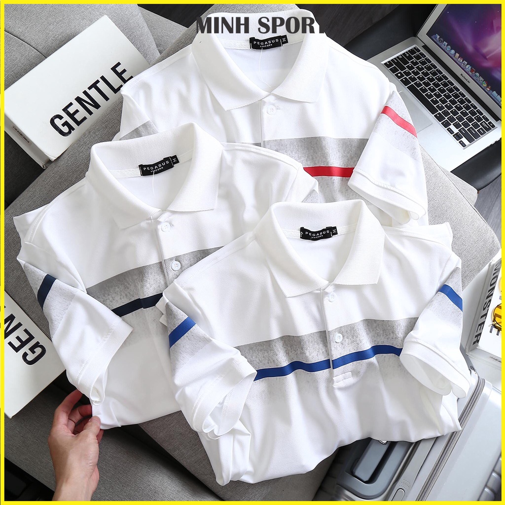 Áo Thun Polo Nam Ngắn Tay Cổ Bẻ Phối Sọc Cao Cấp mã AO.51
