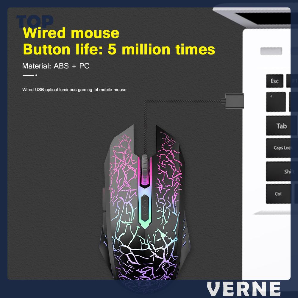 Chuột Gaming Verne 2400 Dpi Có Đèn Led Nền