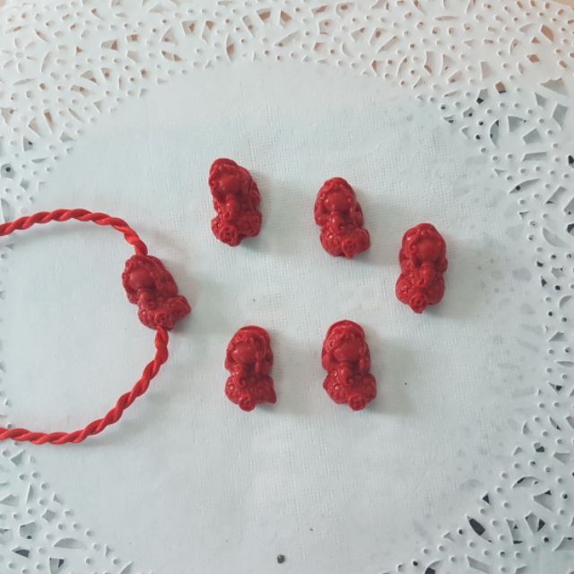 Tỳ hưu đỏ - chu sa 1x1.8cm ( gói 10 )