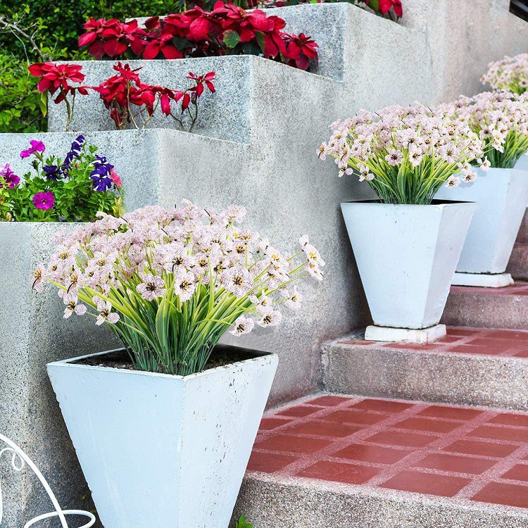 hoa trang trí hoa giả để bàn hoa giả cao cấp hoa gia mini hoa lụa trang trí nhà