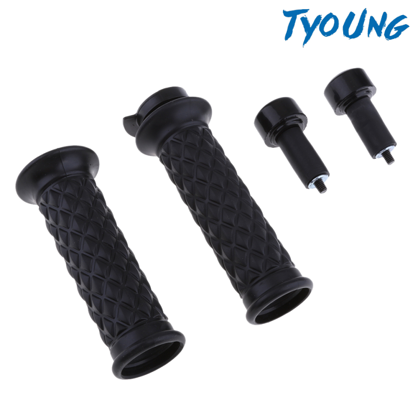 Tay Nắm Khóa Ghi Đông Xe Máy 7 / 8 '' 22mm Màu Đen