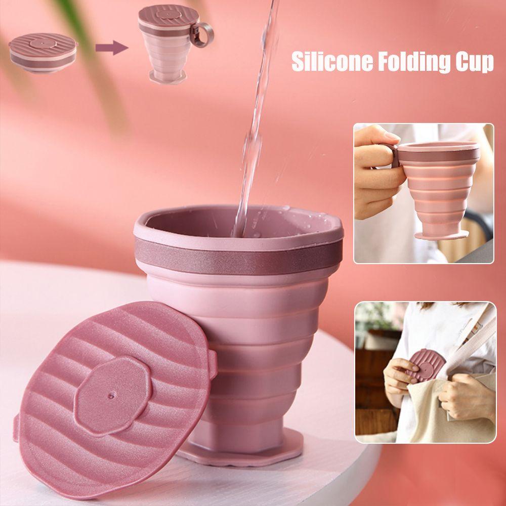 LANSEL Cốc Uống Nước Silicone 220ml Có Thể Gấp Gọn Tiện Lợi Du Lịch