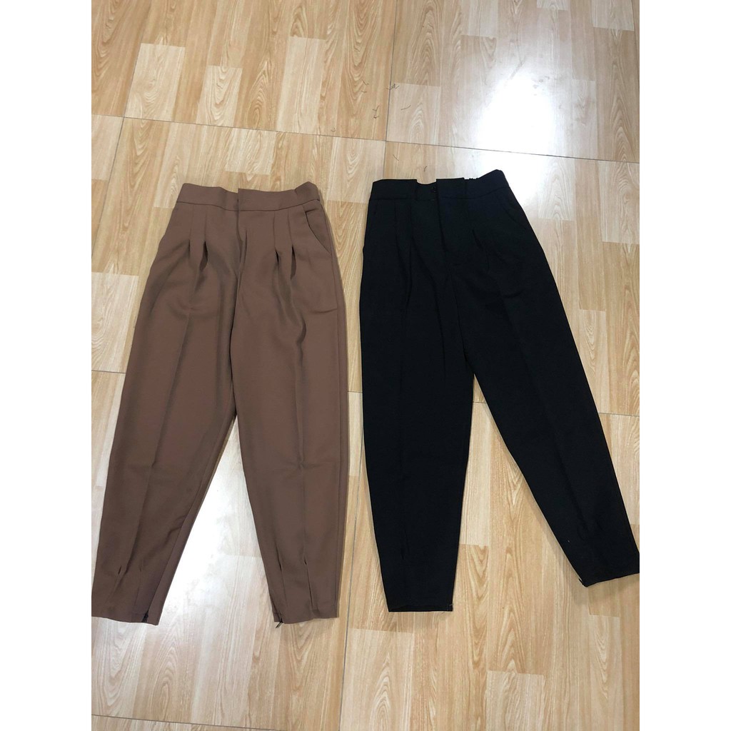 Quần Baggy Nữ Chun Sau Khóa Gấu - Cực Nịnh Dáng Che Khuyết Điểm