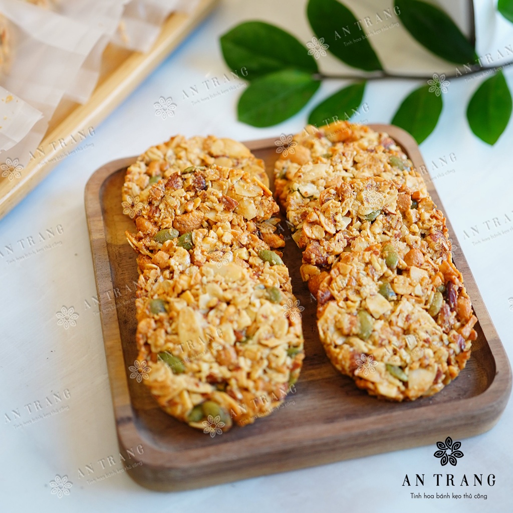 Ăn thả ga! Bánh Ăn Kiêng eo thon giảm cân không lo béo Cực Ít Ngọt  THANH LỤC BẢO - Thanh năng lượng tức thì từ Hạt