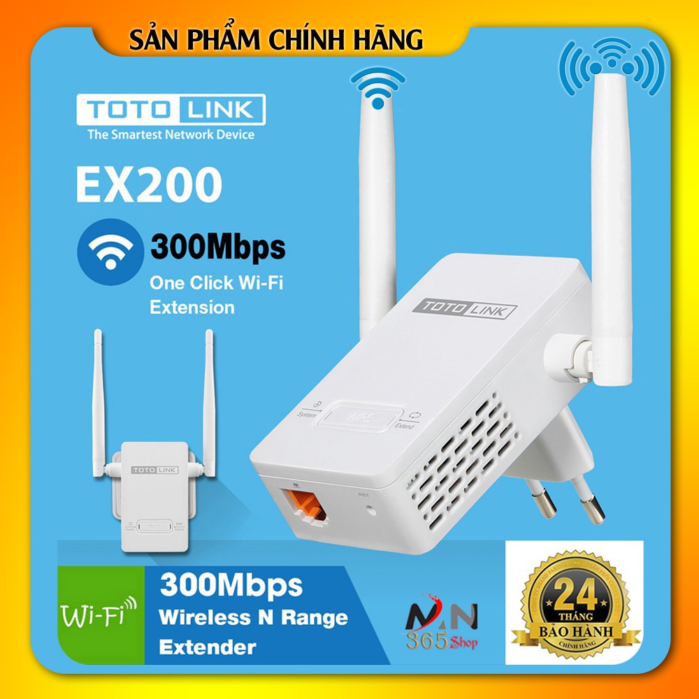 Bộ kích sóng wifi Totolink EX200 Tốc độ N300Mbps Xuyên Tường (Bảo hành 24 tháng) | BigBuy360 - bigbuy360.vn