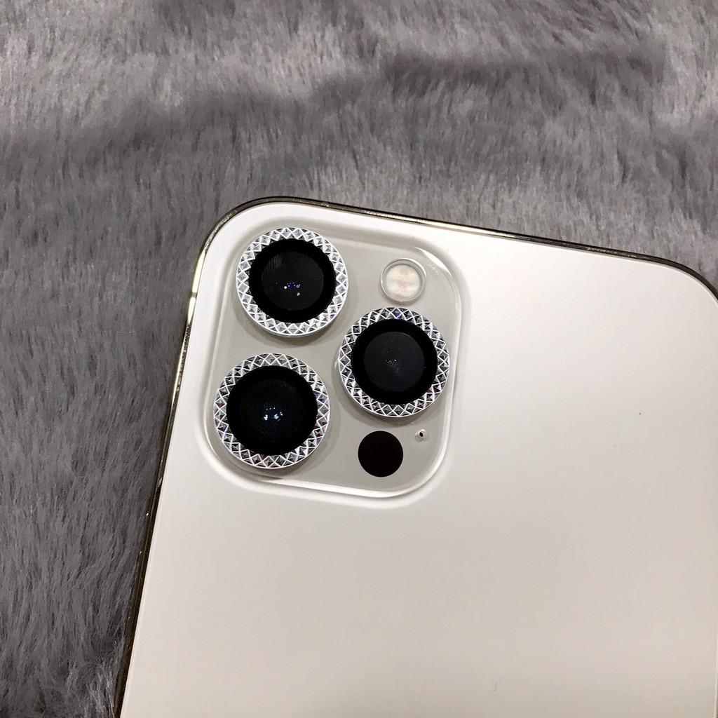 Ốp viền đính đá bảo vệ camera có kính iphone 12/12 pro/12 pro max