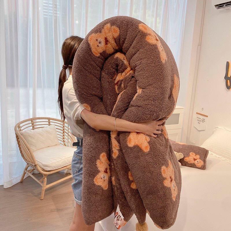 Chăn bông tuyết TEDDY Hàn Quốc siêu ấm size 2m-2m3, nặng 4,5kg
