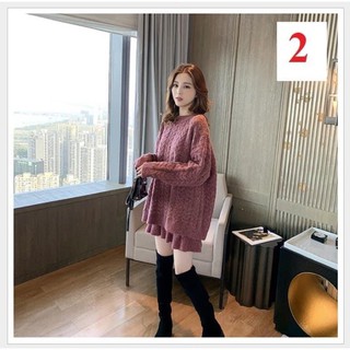 [Hàng oder 10-15 ngày về] Sét váy len lông cừu ( có sẵn màu đỏ sz L)