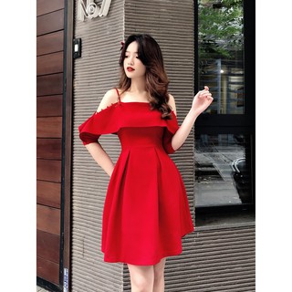 Váy trễ vai dáng xòe tkv2052 - leeza