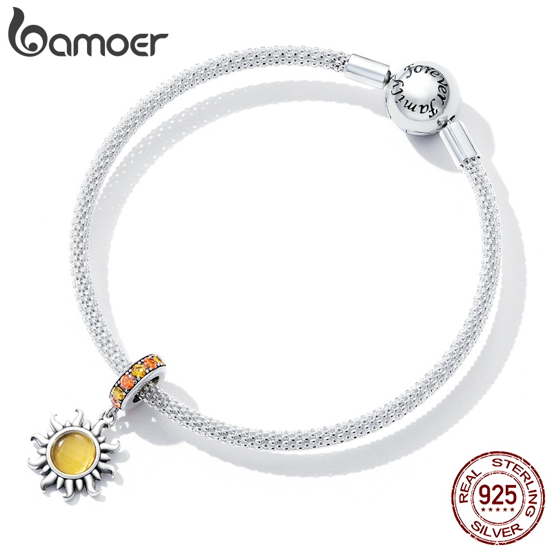 Mặt dây BAMOER hình mặt trời bằng bạc 925 SCC2210