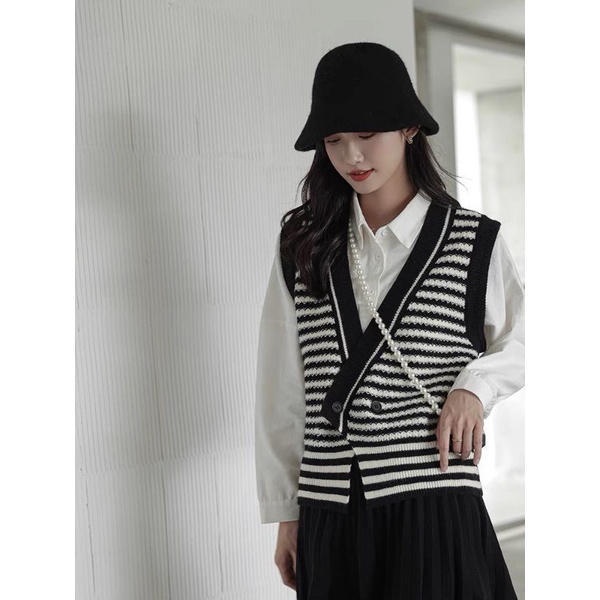 Gile Len ĐEN nút lệch ULZZANG