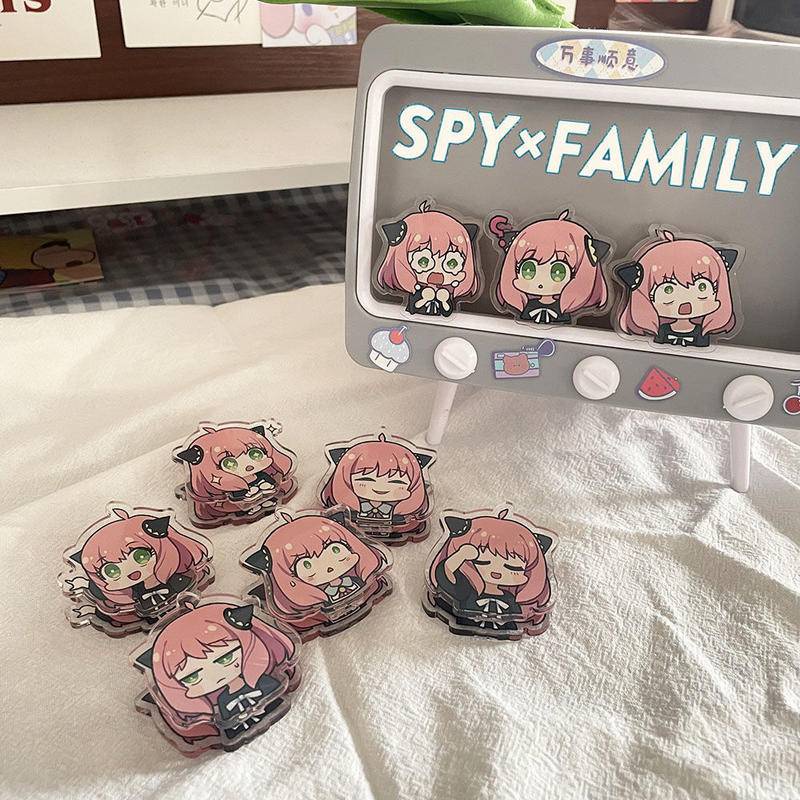 🐼 MKBK 🐼 【1 PC】 Kẹp giấy trong suốt Kẹp Bướm mini Văn phòng phẩm Cute Anya Chủ đề anime kẹp nhựa đồ dùng học tập màu đặc dễ thương cho trường học văn phòng / Tiện Dụng Cho Học Sinh