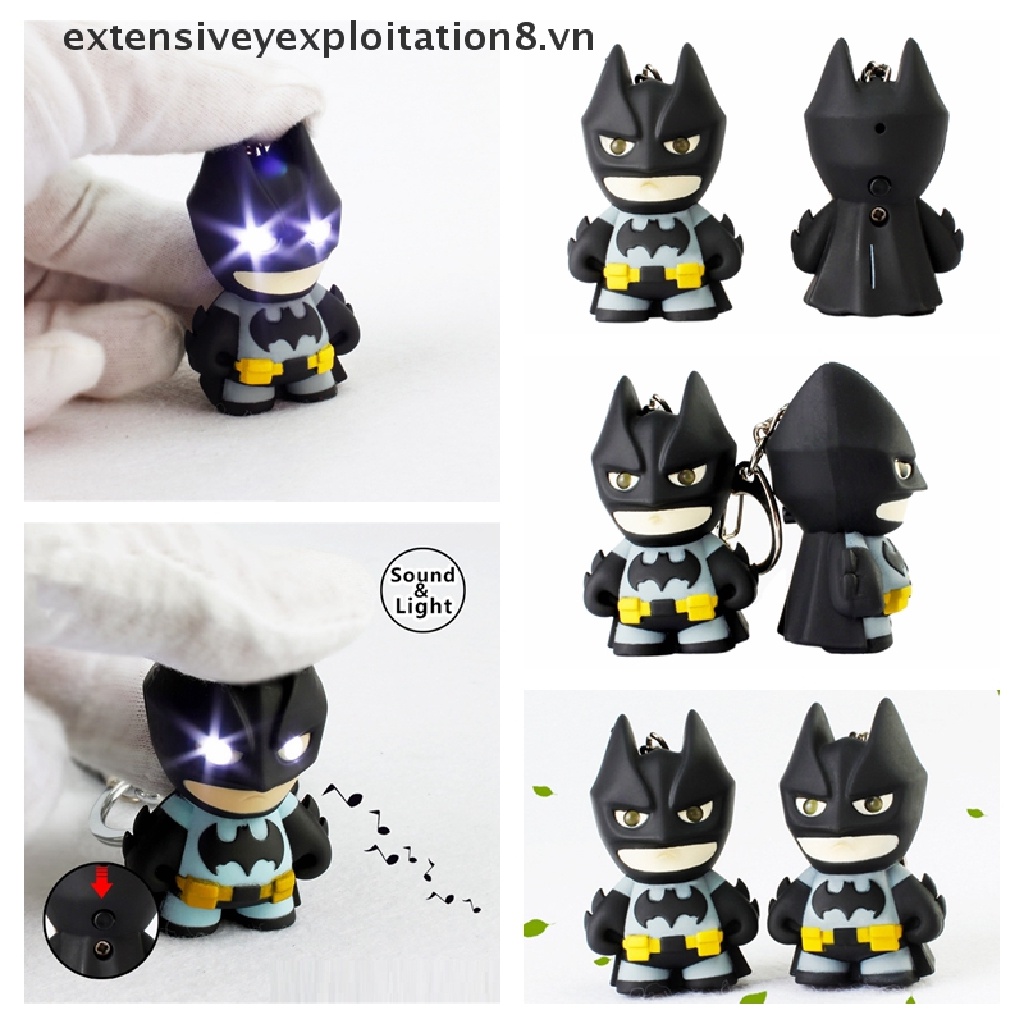 Móc Khóa Hình Batman Có Đèn Led Và Âm Thanh