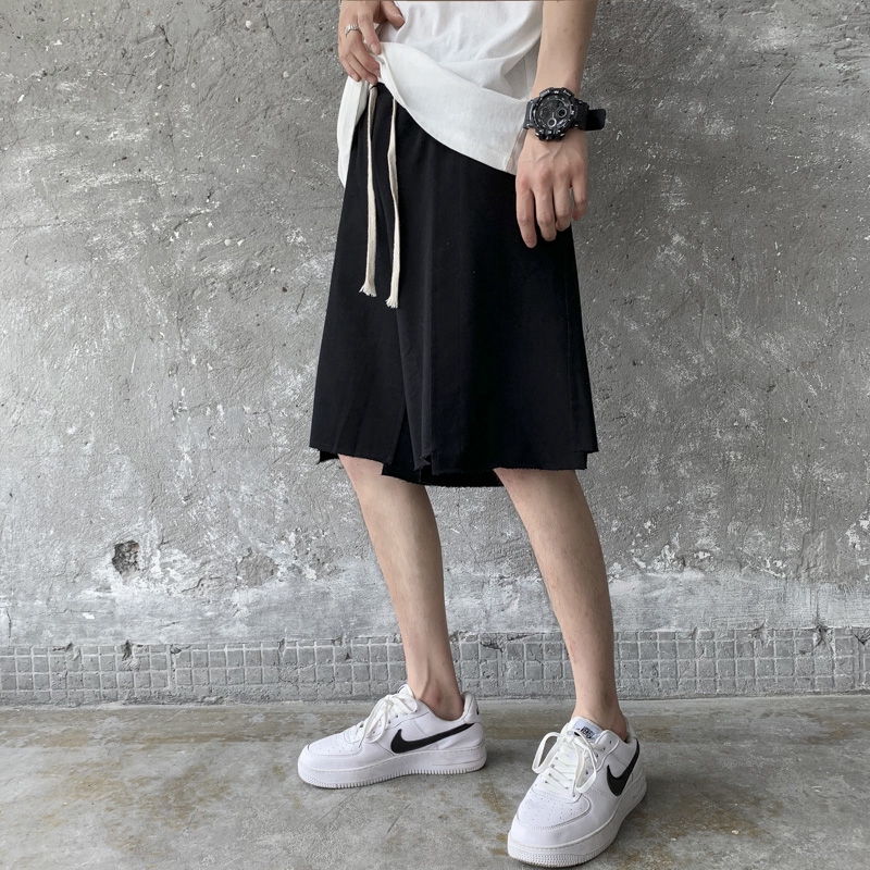 Quần Short Dáng Rộng Thiết Kế Bất Đối Xứng Phong Cách Hiphop Cá Tính Cho Nam | BigBuy360 - bigbuy360.vn