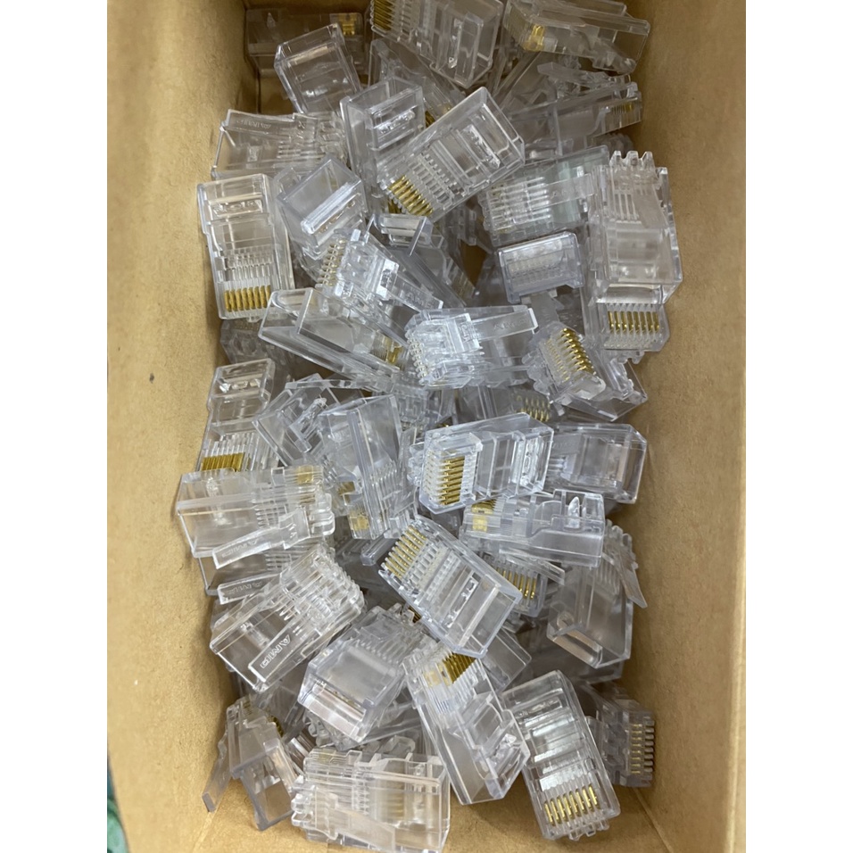Kìm bấm mạng vàng loại tốt Hạt mạng amp cat5 ,cat6 loại tốt