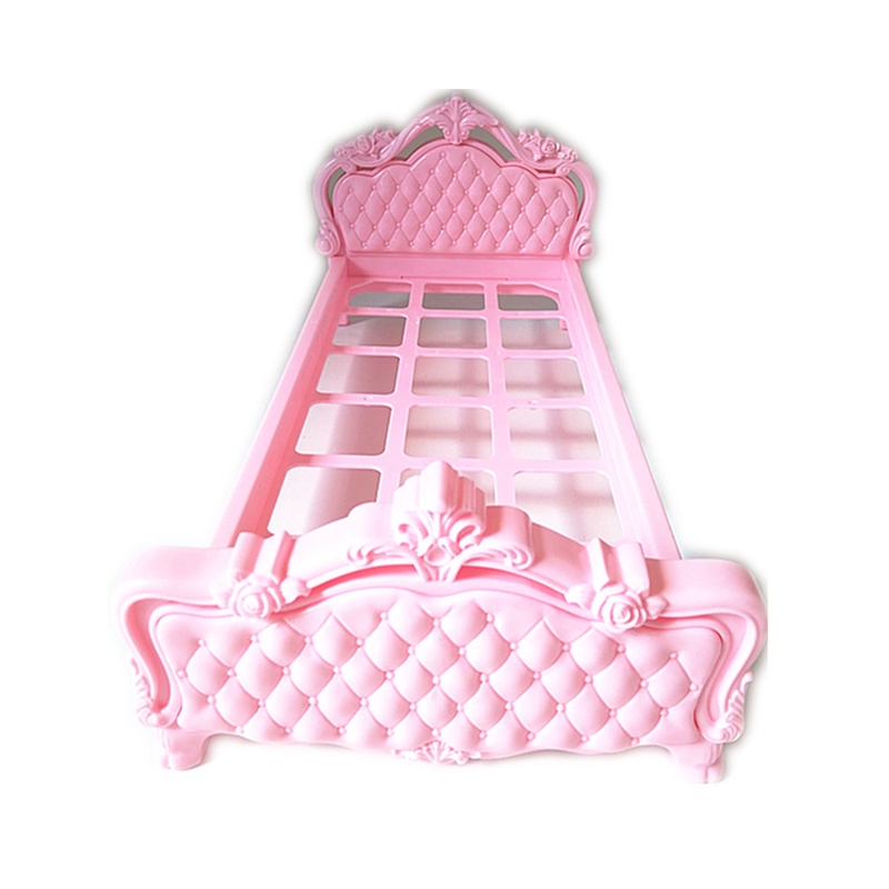 Bộ giường kèm ga gối phong cách hiện đại cho búp bê barbie phụ kiện búp bê ANDATOY AD947