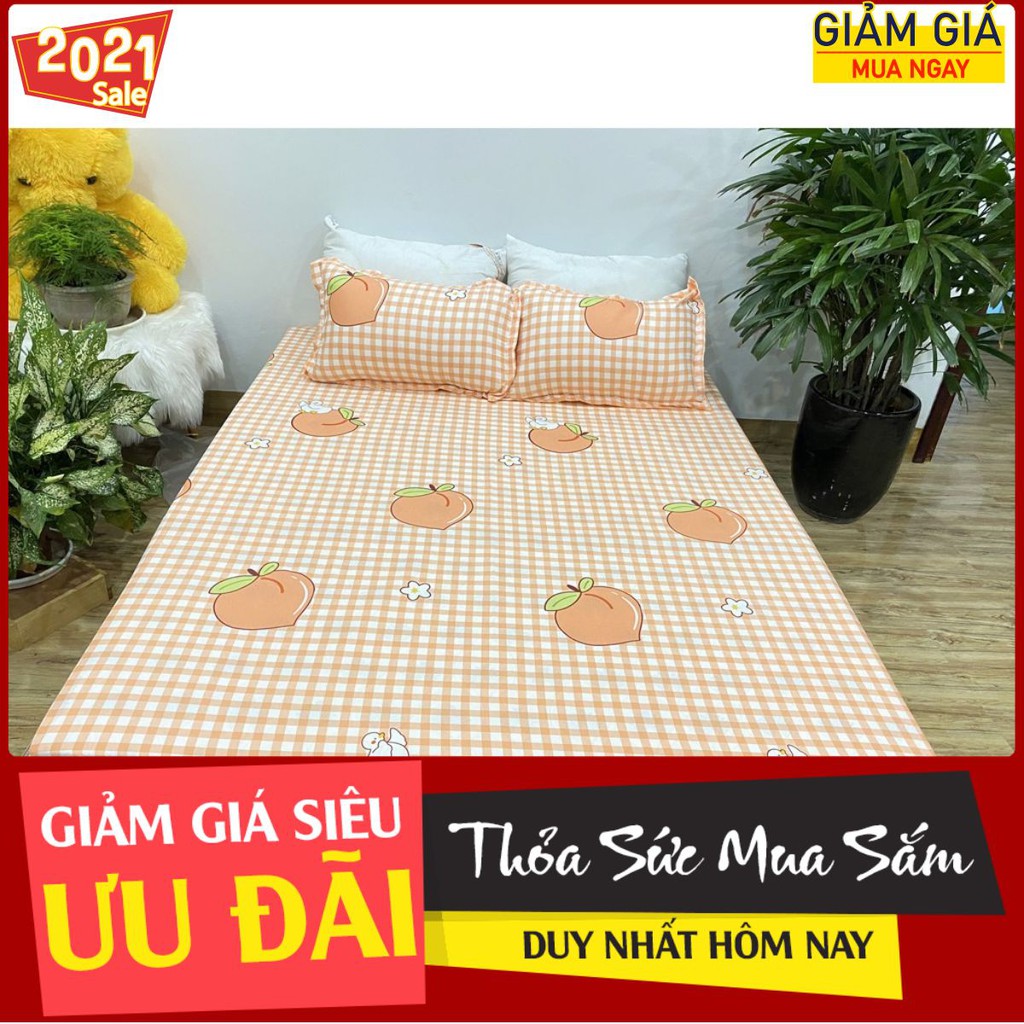 [Ga gối]Bộ Ga Gối Cotton Poly 3 món,chát chọn mẫu,GGHN12