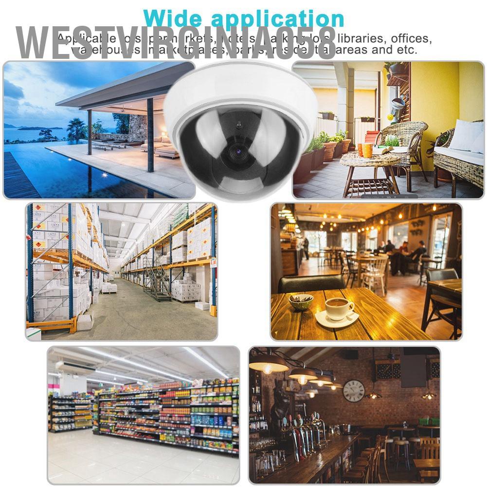 Hàng Hot Máy ảnh mô phỏng mái vòm Giả mạo Màn hình an ninh giả Cảnh báo Đèn LED nhấp nháy Hàng giao ngayWestvirginia058