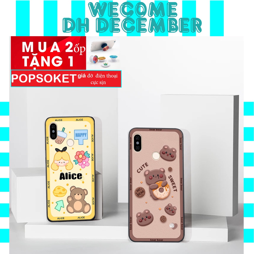 Ốp lưng Xiaomi REDMI NOTE 5/ 6 / NOTE 5 PRO / NOTE 6 PRO  in hình 3D gấu mới nhất - sang - chảnh - ĐẸP- BỀN