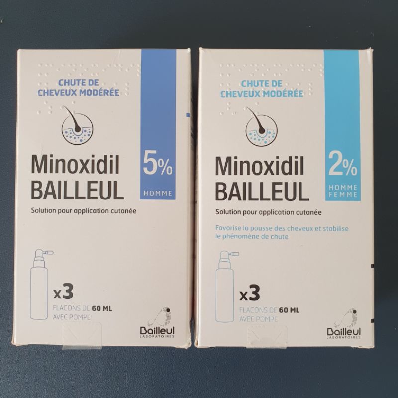 Bill pháp Minoxidil 2% và 5% Bailleul giảm rụng tóc