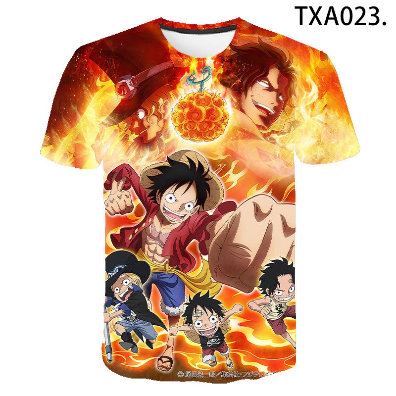 Áo Thun Tay Ngắn In Hình One Piece 3D Thời Trang Mùa Hè Cho Nam 2022