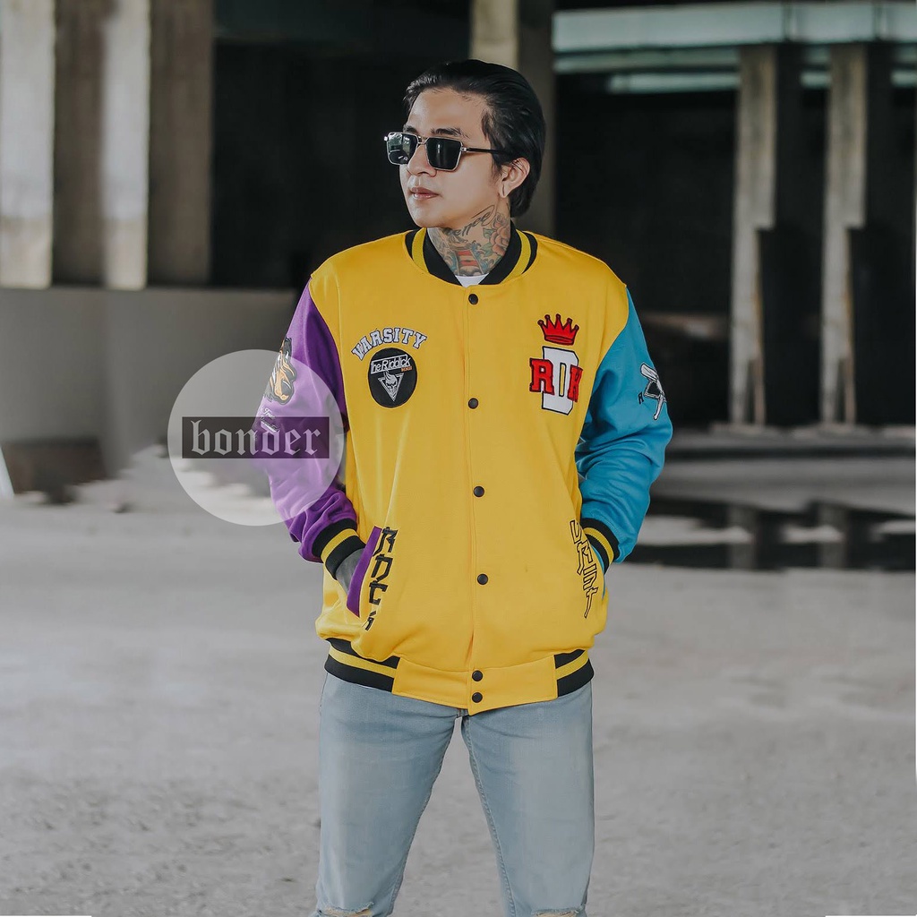 Áo Khoác Bóng Chày Màu Vàng Size S / M / L / XL / XXL Mới Nhất Dành Cho Nam Và Nữ