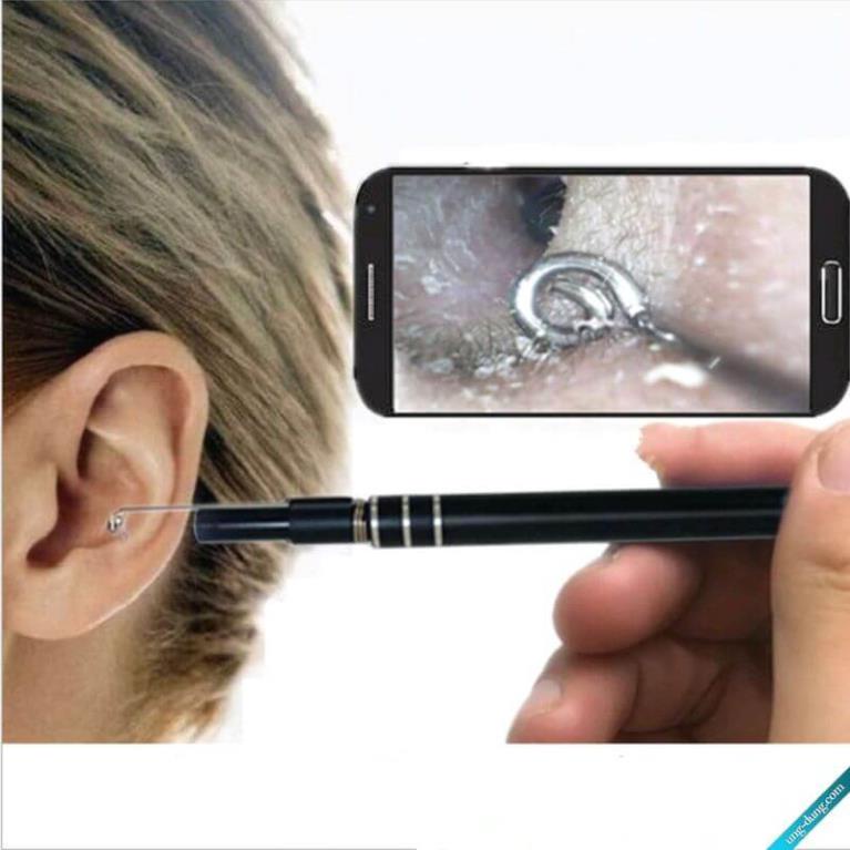 Camera Nội Soi Tai Siêu Nét Đi Kèm Bộ Đầu Lấy Ráy - Thiết kế Thông Minh, Nhỏ Gọn, Chống nước  chuẩn IP67