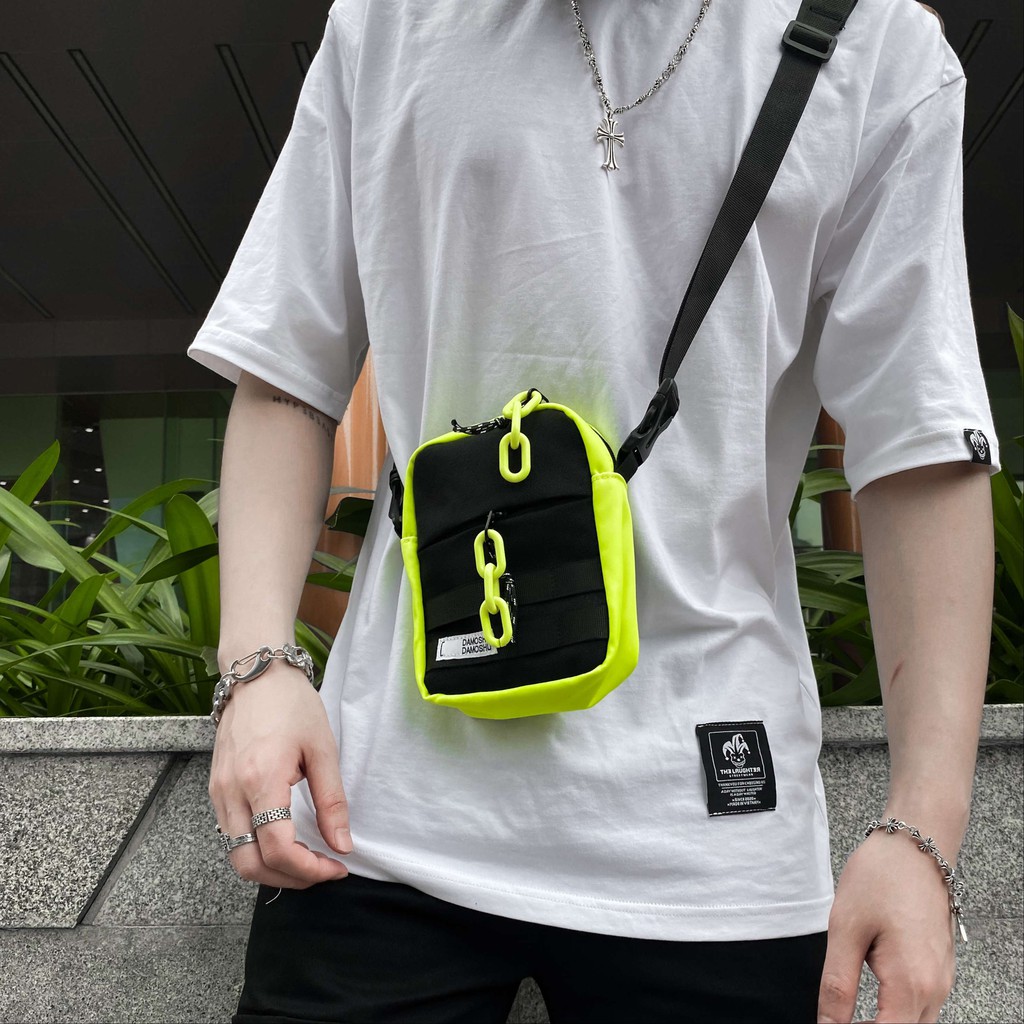 Local brand Túi chéo NEON Xích Hip Hop - CROSS-BODY BAG WITH CHAINS