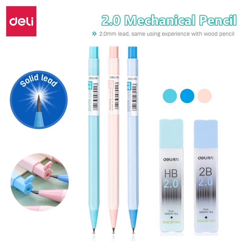 Bút Chì Cơ 2.0mm HB 2B Dễ Thương Cho Bé