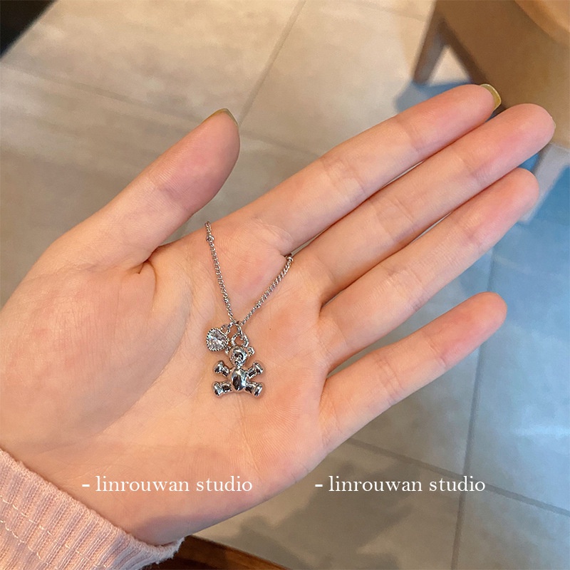 Vòng cổ thép titan mặt hình trái tim/quả cherry dễ thương