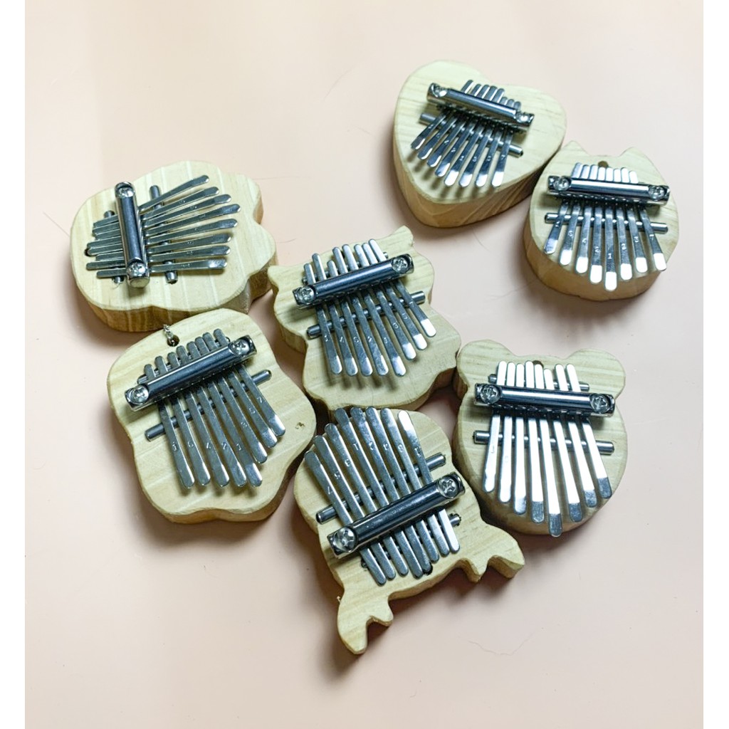 Kalimba Mini 8 Phím Siêu Mi Nhon, Làm Móc Khóa Và Chơi Được