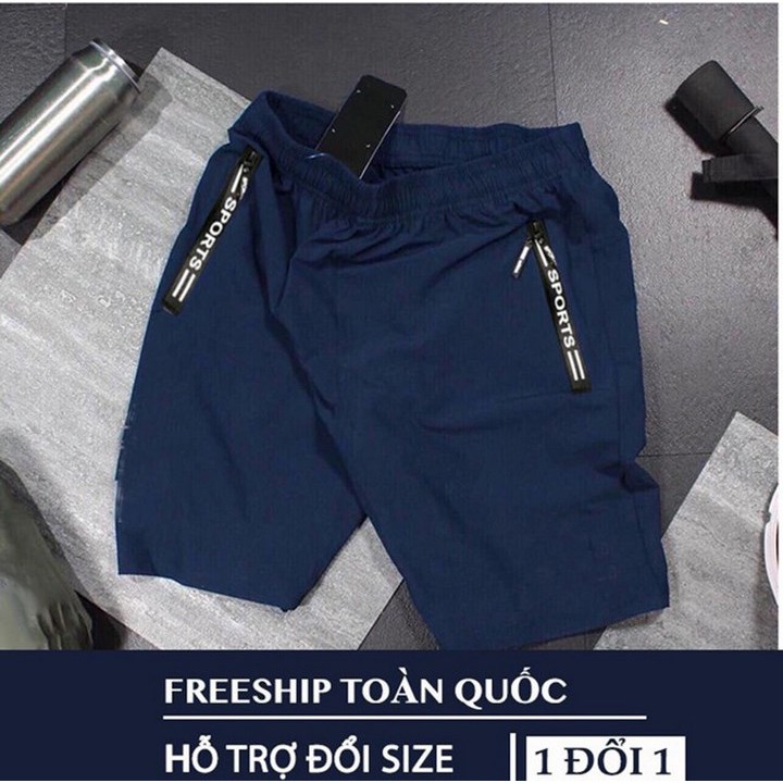 Quần Short Thun lạnh thể thao 2 túi khóa kéo chất vải dày, mềm mịn co dãn 4 chiều top  bestseler - QSTT2506