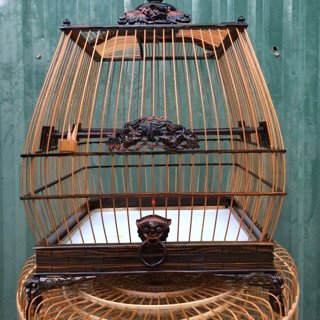 [Mã PET80K giảm 8% tối đa 80K đơn 350K] Lồng sing đấu mun chào mào gỗ mun cao cấp