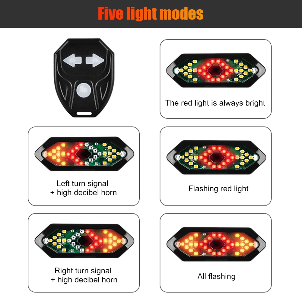 Đèn Led Tín Hiệu Chống Thấm Nước Cho Xe Đạp