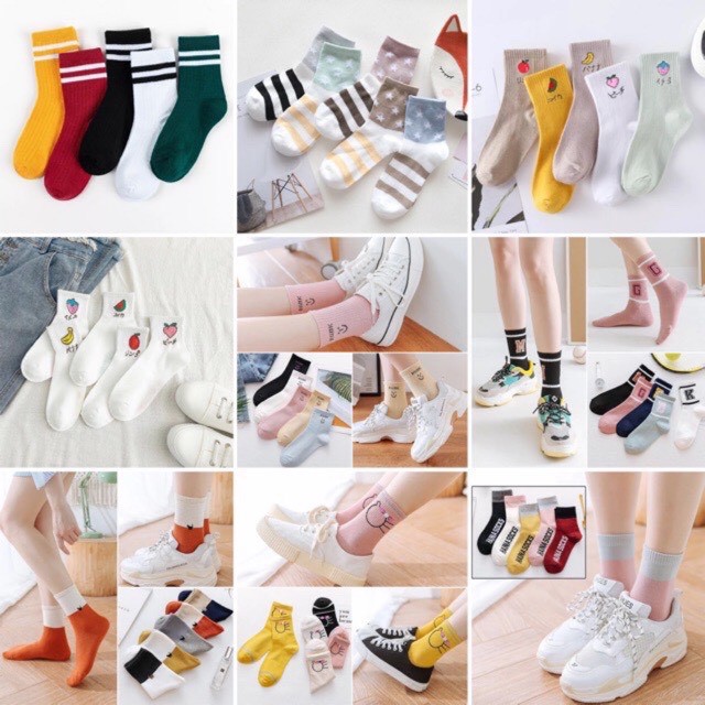 Z0569 (20 Mẫu) Vớ Tất Ulzzang Hàn Quốc Dễ Thương Bukao