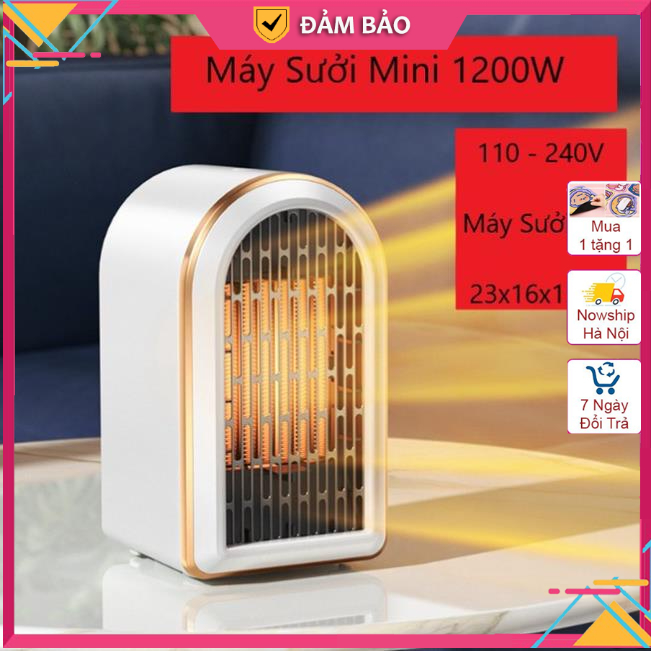 Máy sưởi Mini 1200W Hiện đại Bền đẹp - Máy Sưởi PTC  Mini  Đa năng Cao Cấp Sang Trọng VM336