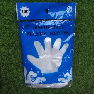 Combo túi 100 găng bao tay nilon ni lông lon dẻo dai tiện lợi dùng môt 1 lần nhựa 10 50 bịch gói.