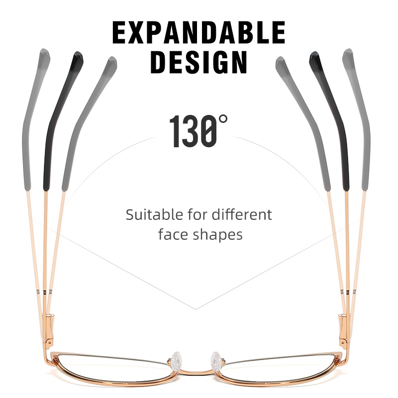 Mắt kính gọng kim loại chống ánh sáng xanh ZELIN phong cách âu mỹ wh547