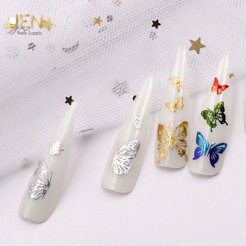 Sticker dán móng nail bướm 3d
