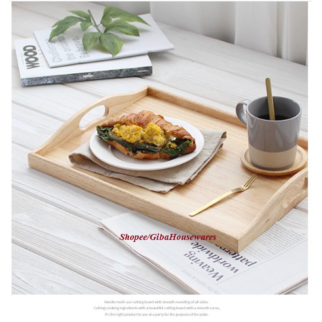 KHAY GỖ ĐỰNG ĐỒ ĂN CẦM CHẮC TAY - GIBA