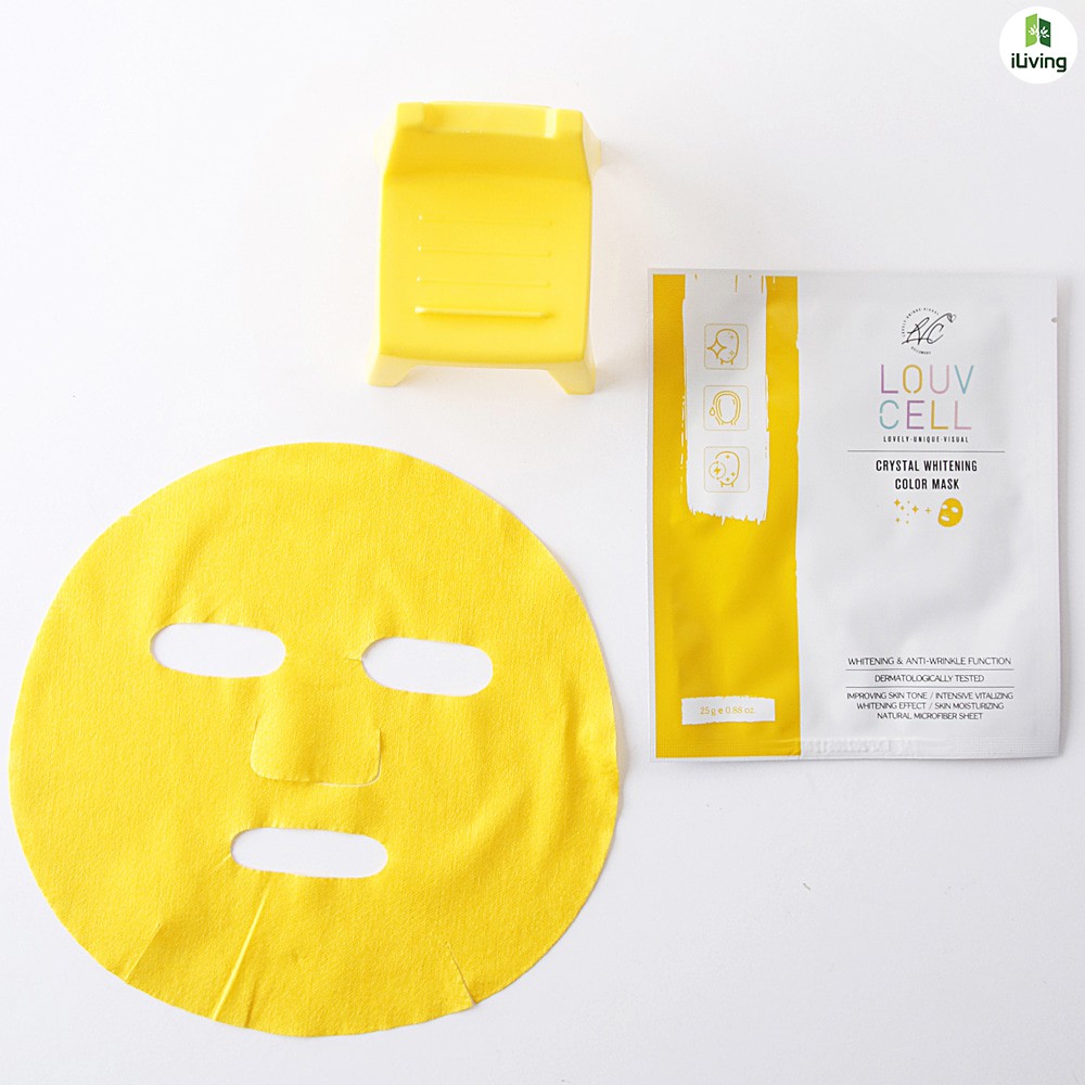 Mặt nạ dưỡng trắng da Hàn Quốc cao cấp Louv Cell Crystal Whitening Color Mask 25g (miếng)