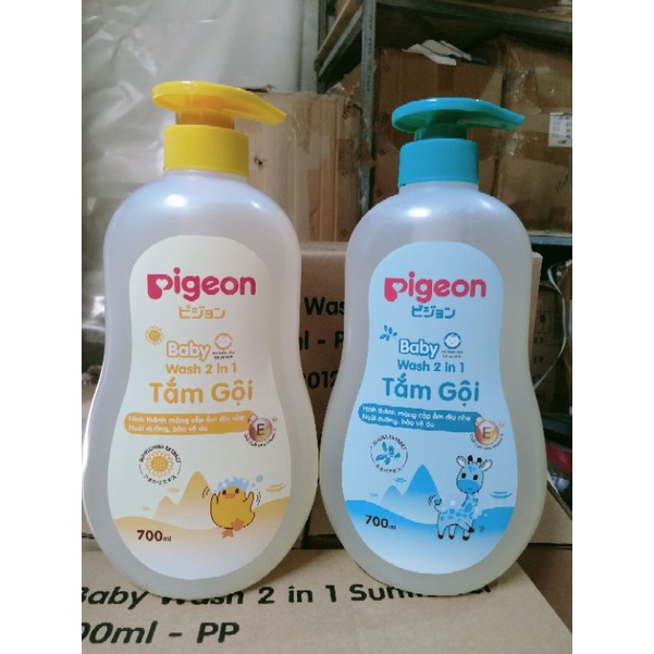 Tắm gội 700ml pigeon 2 trong 1