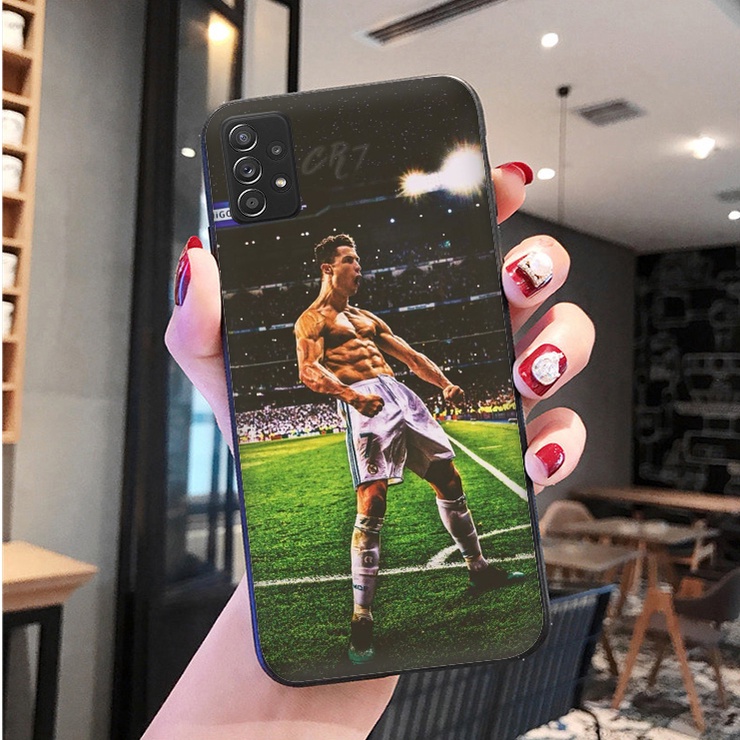 Ốp Điện Thoại Mềm Viền Đen Hình Cristiano Ronaldo Cho Samsung Galaxy Note 8 9 10 10 Plus 10 Lite 20 20 Ultra
