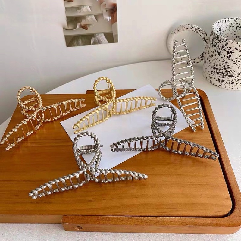 Kẹp tóc kim loại Hàn quốc đính đá