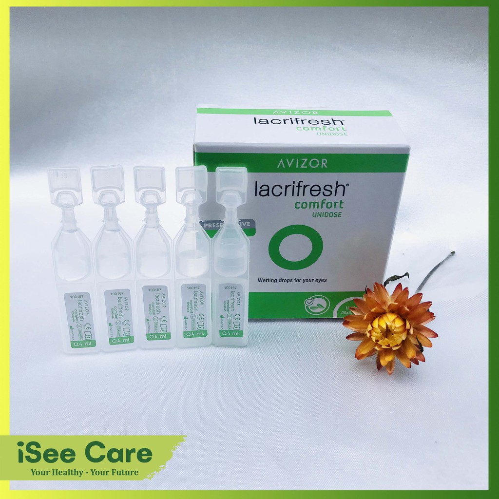 Nước nhỏ mắt không chất bảo quản Avizor Lacrifresh Comfort Unidose dạng tuýp